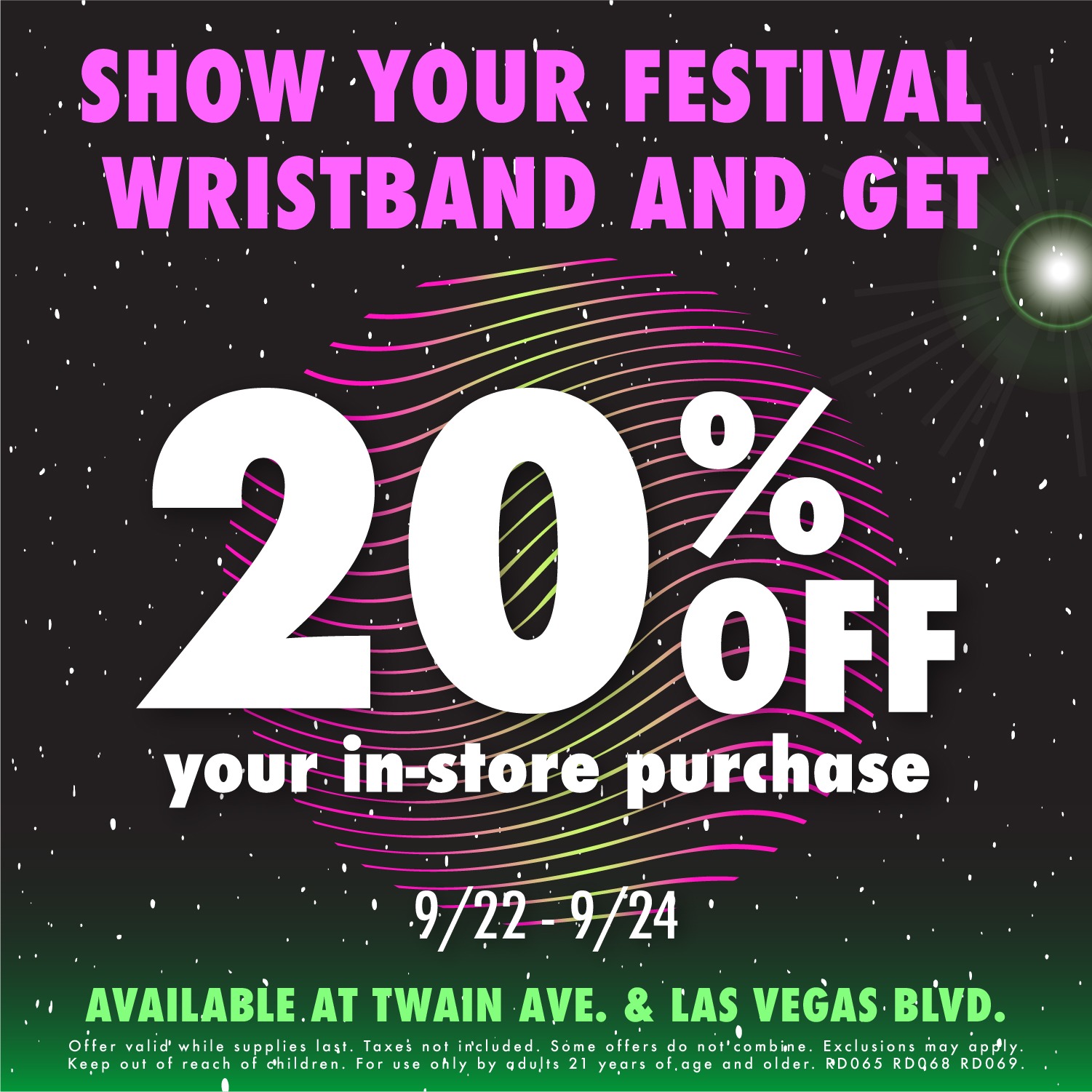 NuLeaf Las Vegas 20% Off Purchase with Festival Wristband