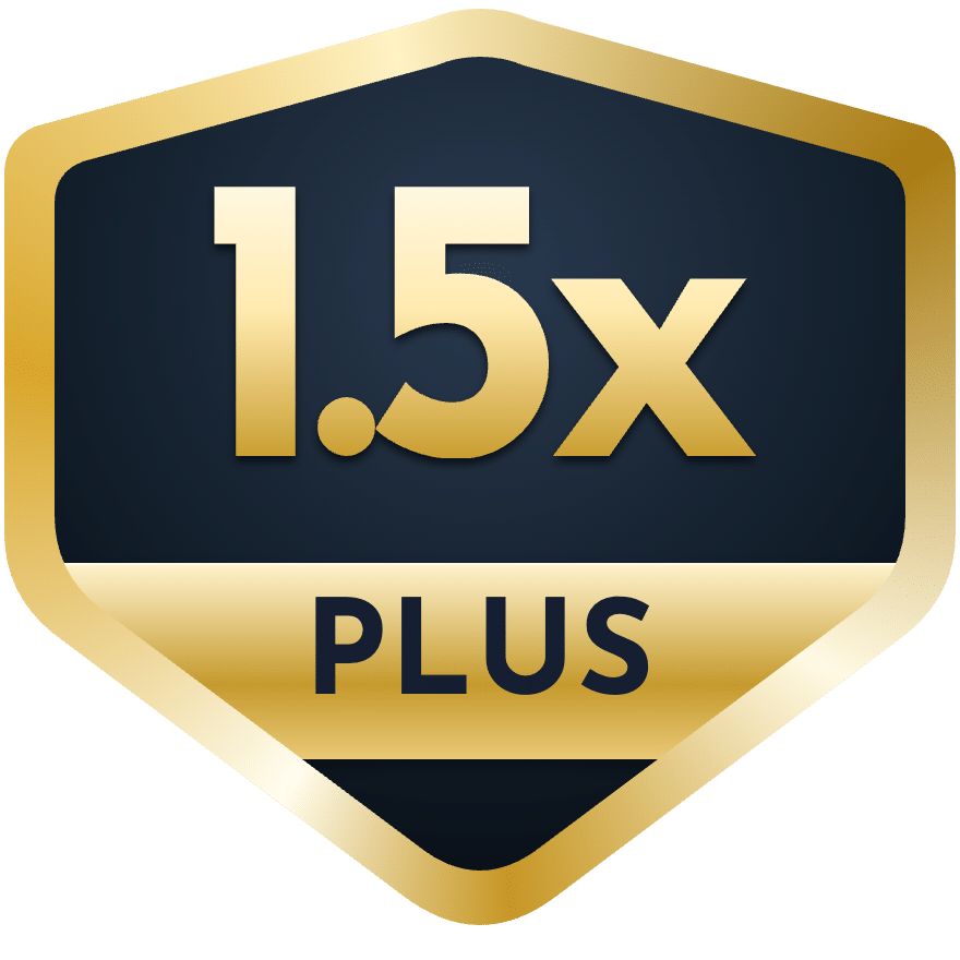 Plus, 1.5× points